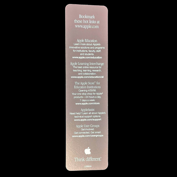 Vintage Late 1990's Apple Computer BookMark for Reading Think Different RARE! - Picture 2 of 4